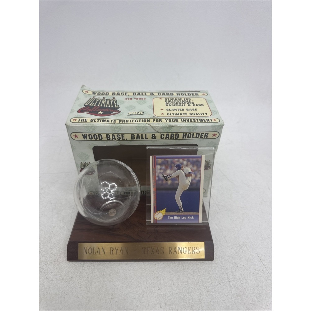 Nolan Ryan The "ultimate Colllection" Ball And Card Display Card "High Leg Kick"